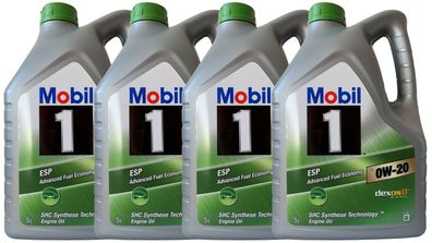 Mobil 1 ESP X2 0W-20, VW 508 00/509 00 4x5 Liter