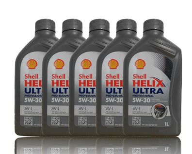 Shell Helix Ultra Professional AV-L 5W-30 5x1 Liter VW 50400 , 50700