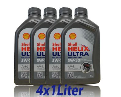 Shell Helix Ultra Professional AM-L ( AB- L ) 5W-30,4x1Liter MB 229.51
