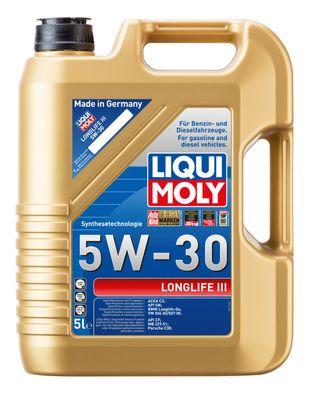 LIQUI MOLY 20647 Longlife III 5W-30 1x5 Liter