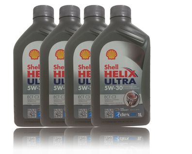 Shell Helix Ultra ECT C3 5W-30r Motor?l , BMW LL04, Dexos2, 4 x 1 Liter