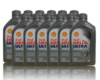 Shell Helix Ultra Racing 10W-60 12 x1 Liter API SN / CF , Motorenöl
