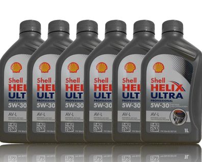 Shell Helix Ultra Professional AV-L 5W-30 6x1 Liter VW 50400 , 50700