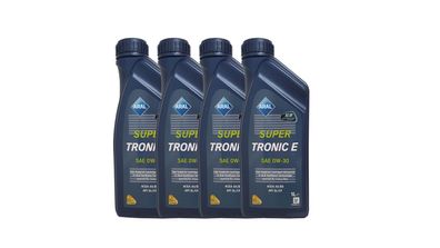 Aral Super Tronic E 0W-30 ACEA A5/ B5 , API SL/ CF 4 x 1 Liter Motor?l