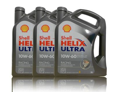 Shell Helix Ultra Racing 10W-60 3 x5 Liter API SN/ CF Motorenöl