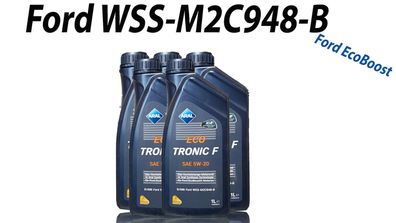Aral Eco Tronic F 5W-20 5x1 Liter Ford WSS-M2C948-B API SN •