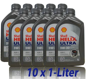 Shell Helix Ultra Professional AM-L 5W 30 10x 1Liter BMW LL04 Motor?l