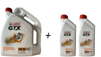 Castrol GTX 5W-40 A3/ B4, MB 229.3, VW 502 00/ 505 00 5 + 2x1 Liter