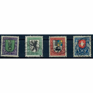 Schweiz, Pro Juventute, Wappen, MiNr. 214-217, gestempelt