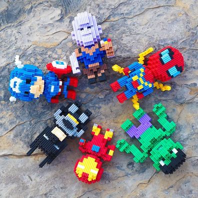 Hulk Batman Block Puzzlespiel Set Avengers Bausteine Spielzeug Iron Man Lernspielzeug