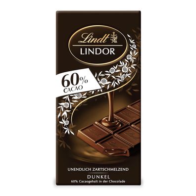 Lindt Lindor Kakao Feinherb Tafel Edelbitter Schokolade 100g