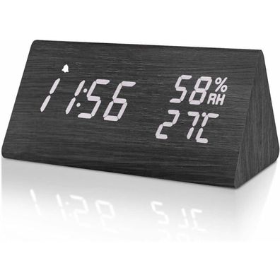 Digitaler Wecker aus Holz: T-Audace LED-Wecker, tickt nicht