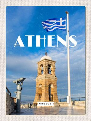 Top-Schild mit Kordel, versch. Größen, ATHEN, Flagge, Griechenland, neu & ovp
