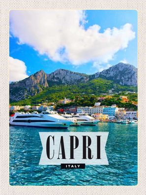 Top-Schild mit Kordel, versch. Größen, CAPRI, Insel, Italien, Urlaub, neu & ovp
