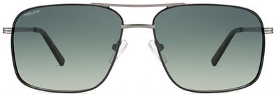 Sonnenbrille Aviator 672 polarisiert Kat. 4 Edelstahl schwarz/ schwarz