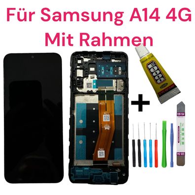 LCD Display Für Samsung Galaxy A14 4G SM-A146 Bildschirm TouchScreen Schwarz auf ...