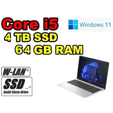 HP Notebook 250G10 Deca Core i5 64GB RAM 4TB SSD WLAN Office Windows11 Pro