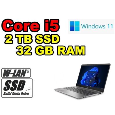 HP Notebook 250G9 Intel Deca Core i5 2TB SSD 32GB RAM Office HDMI Windows11 Pro