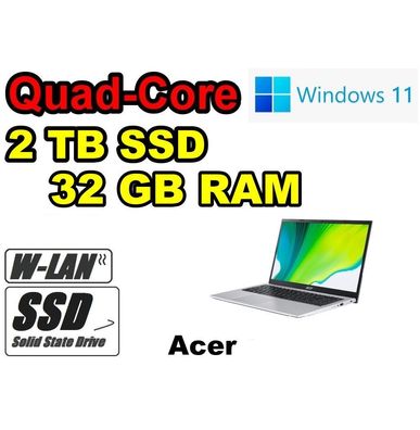 Acer Aspire 5 Notebook Quad-Core i7 2TB SSD 32GB RAM HDMI Office Windows11