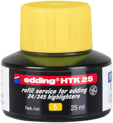 edding HTK 25 Textmarker Nachfülltinte gelb 25 ml