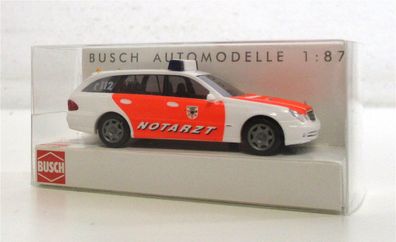 Modellauto H0 1/87 Busch 49453 MB E-Klasse T Notarzt Dortmund