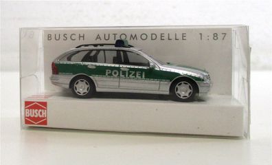 Modellauto H0 1/87 Busch 49163 MB C-Klasse T Polizei