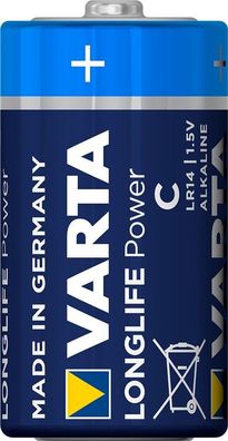 Varta Longlife Power Alkali Batterie LR14/ C Baby 1,5 V (Bulk)