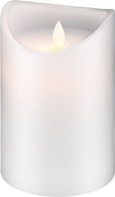 goobay LED Echtwachs Kerze weiß 10 x 15 cm (1er Faltschachtel)