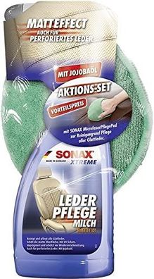 SONAX XTREME LederPflegeMilch 500 ml + MicrofaserPad