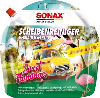 SONAX ScheibenReiniger gebrauchsfertig Sweet Flamingo 3 L