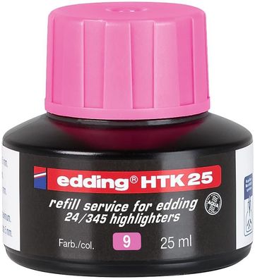 edding HTK 25 Textmarker Nachfülltinte rosa 25 ml