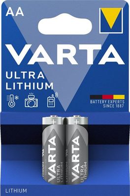 Varta Ultra Lithium Batterie FR6/ AA Mignon 1,5 V (2er Blister)