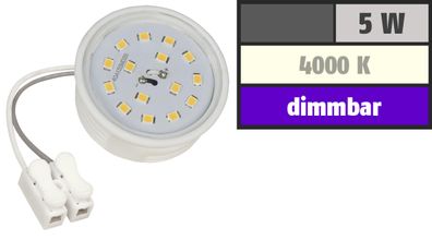 McShine LED-Modul 5W 400 Lumen 230V 50 x 23 mm neutralweiß 4000K dimmbar
