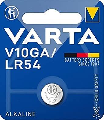 Varta Professional Electronics Knopfzelle Alkali V10GA/ LR54 1,5 V (1er Blister)