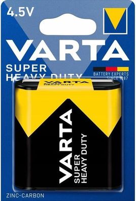 Varta Super Heavy Duty Zinkchlorid Batterie 3R12/ Flat 4,5 V (1er Blister)