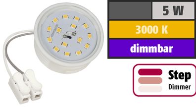 McShine LED-Modul 5W 400 Lumen 230V 50 x 23 mm warmweiß 3000K step-dimmbar