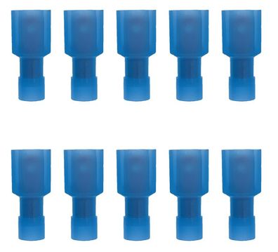 baytronic 10x vollisolierter Flachstecker blau