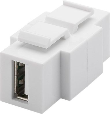 goobay Keystone Modul USB 2.0 beidseitig einbaubar 16,9 mm weiß (Bulk)