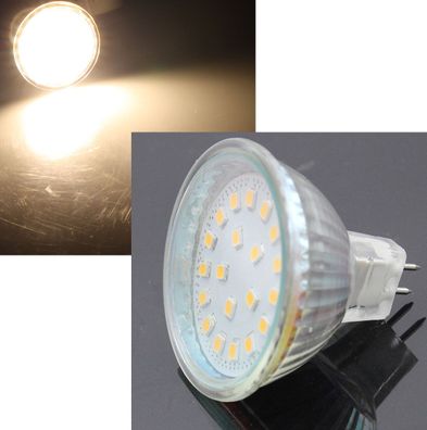 ChiliTec LED Strahler MR16 H40 SMD 120°, 3000k, 280lm, 12V/3W, warmweiß