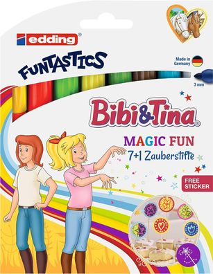 edding 13 Funtastics Magic Fun Fasermaler Bibi & Tina sortiert (8er Faltschachtel)