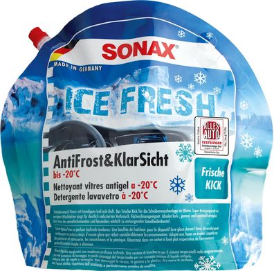 SONAX AntiFrost + KlarSicht Gebrauchsfertig bis -20°C IceFresh 3 L