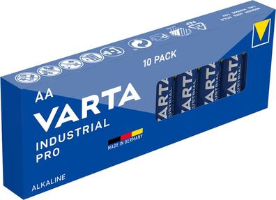 Varta Industrial Pro Alkali Mangan Batterie LR6/ AA 1,5 V (10er Pack)