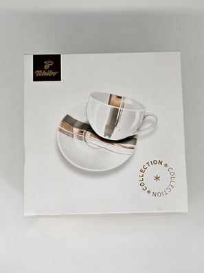 Kaffeetasse Special Edition Goldapplikation Tchibo mit Untertasse
