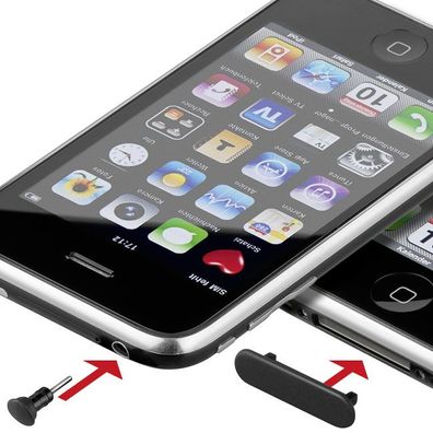 goobay Staubschutz für iPhone 4,4S iPad für 3,5 mm Klinkeneingang und Ladebuchse