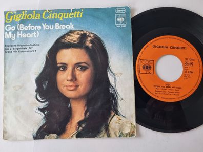 Gigliola Cinquetti - Go (Before you break my heart) 7'' Vinyl Germany
