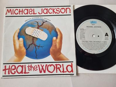 Michael Jackson - Heal the world 7'' Vinyl Holland POSTER Edition