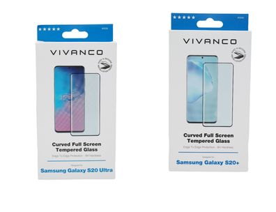 Displayschutz Glasfür Samsung Galaxy S20+ / S20 Ultra 3D abgerundet Applikator