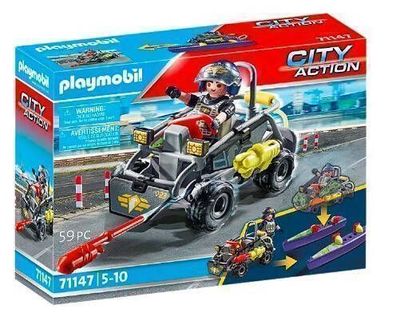 Playmobil City Action-Figurenset 71147 Off-Road Quad Spezialeinheit