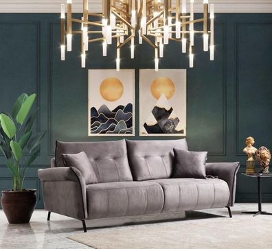Sofa Couch Wohnzimmer Dreisitzer Polstersofa Luxus Design Möbel Modern Textil