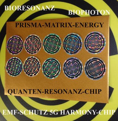 Handy-Chip MWO Aura-Harmonie EMF-5G Schutz Resonanz Radionik Chi Quanten Energy-Chip